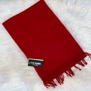 NWT Steve Madden Mid-Weight Solid Muffler Scarf - Red